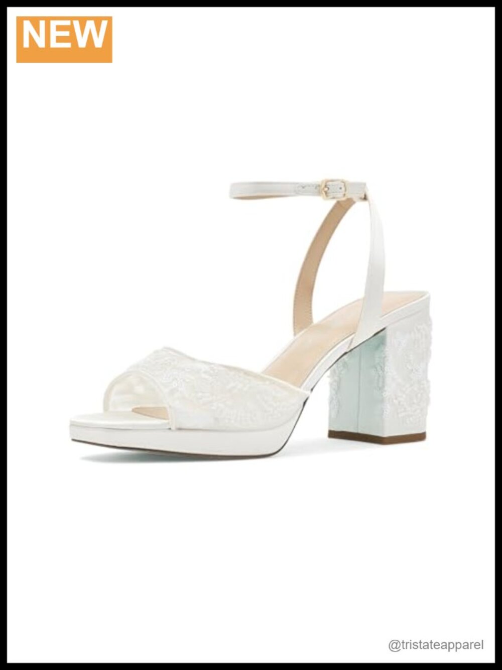 Betsey Johnson Junie Mesh Platform Heeled Sandals Ankle Strap Buckle